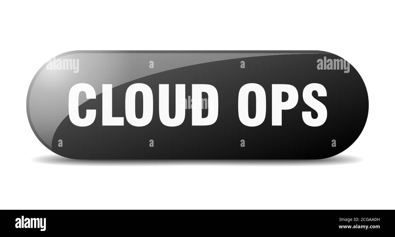 cloud ops button. rounded glass sign. sticker. banner Stock Vector ...