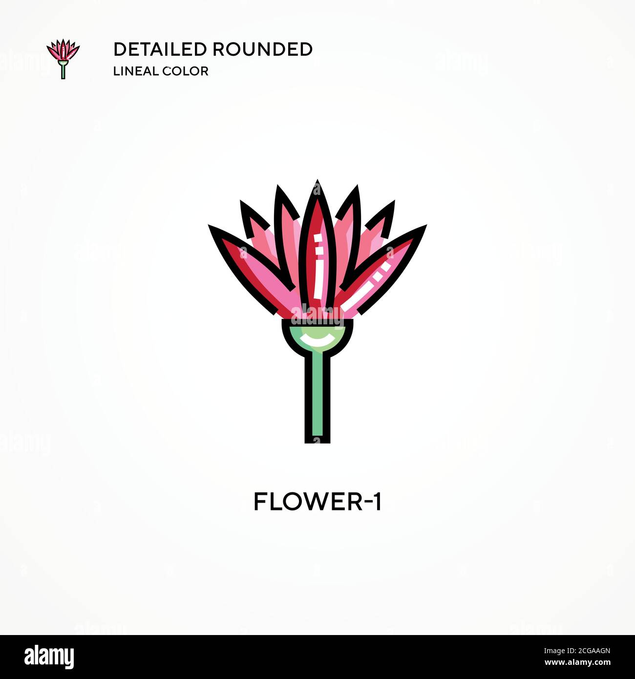 Lotus Detailed Rounded Lineal color icon