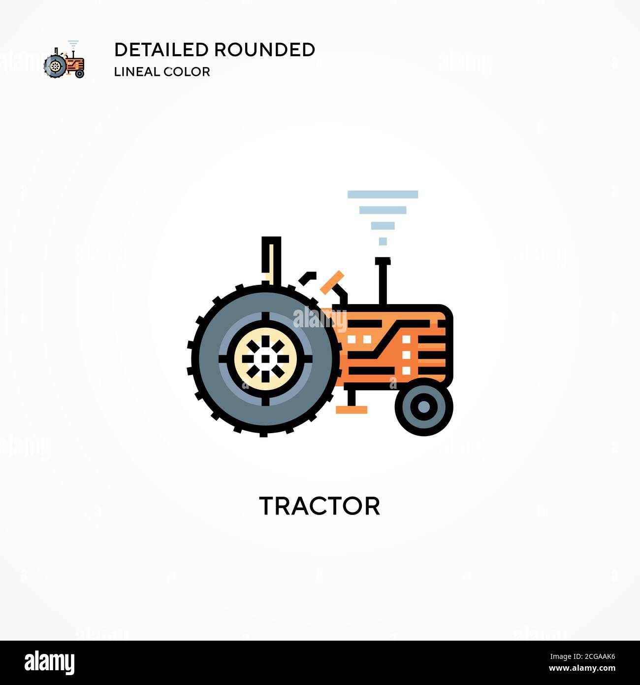 Tractor vector icon. Modern vector illustration concepts. Easy to edit ...