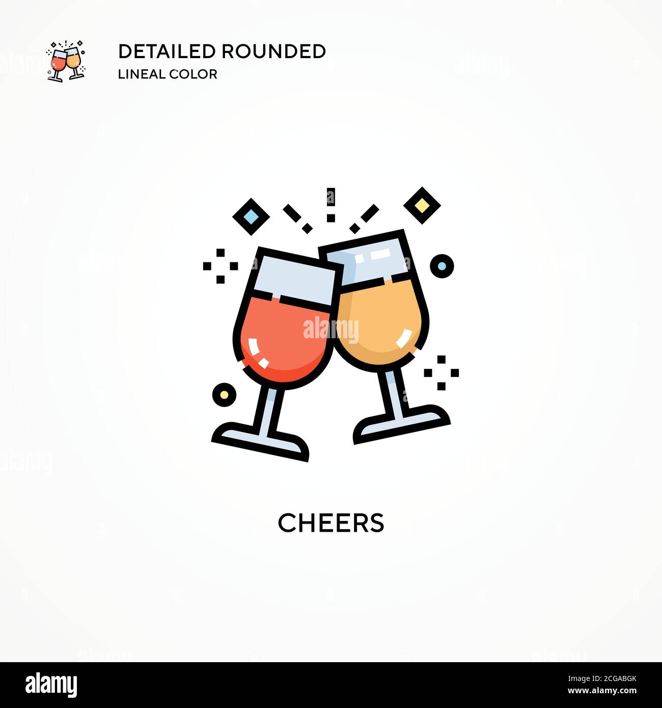 Cheers vector icon. Modern vector illustration concepts. Easy to edit ...