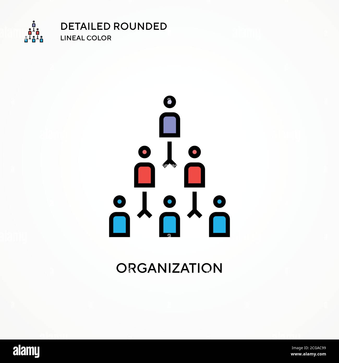 Organization vector icon. Modern vector illustration concepts. Easy to ...