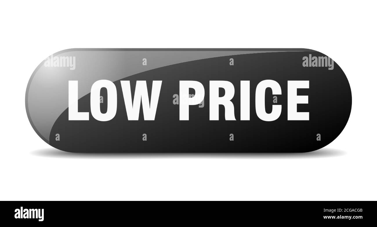 low price button. rounded glass sign. sticker. banner Stock Vector ...
