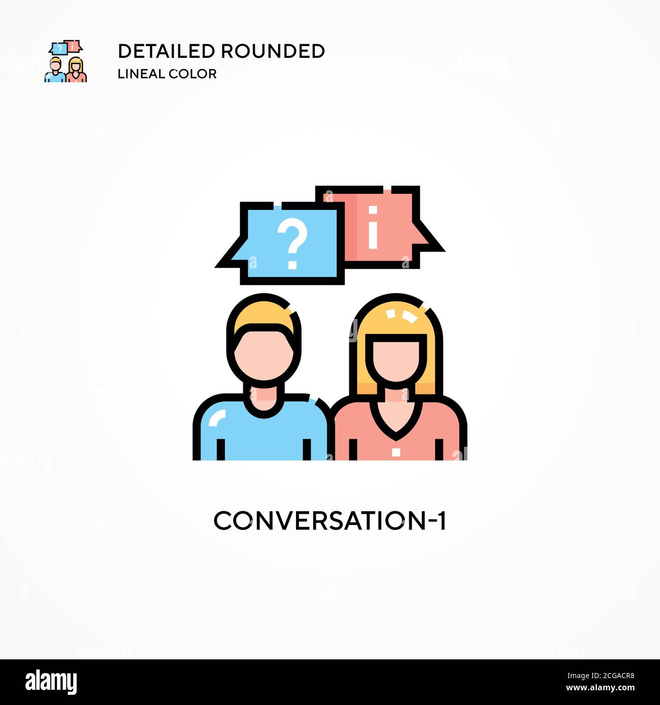 Conversation-1 vector icon. Modern vector illustration concepts. Easy ...