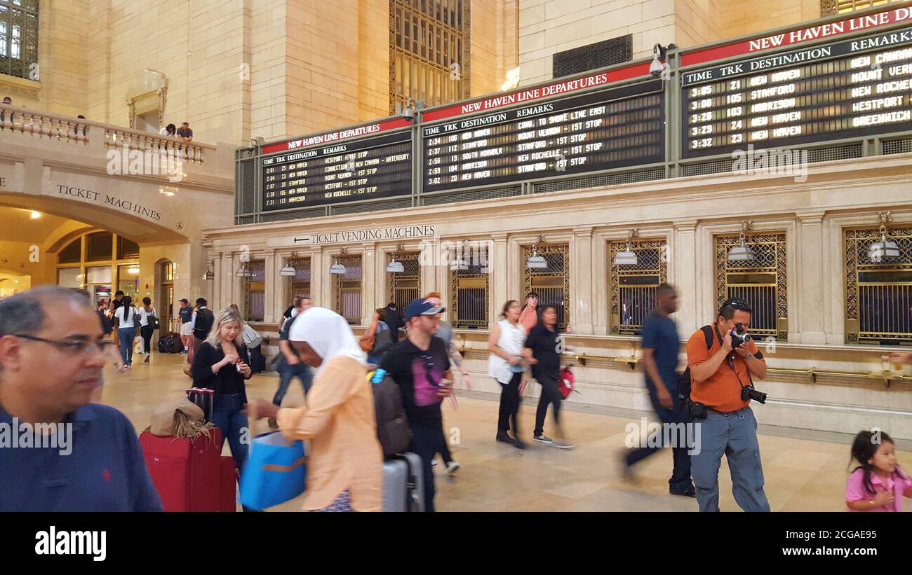 Grand Central Terminal train departure boards, New York City, United States Stock Photo