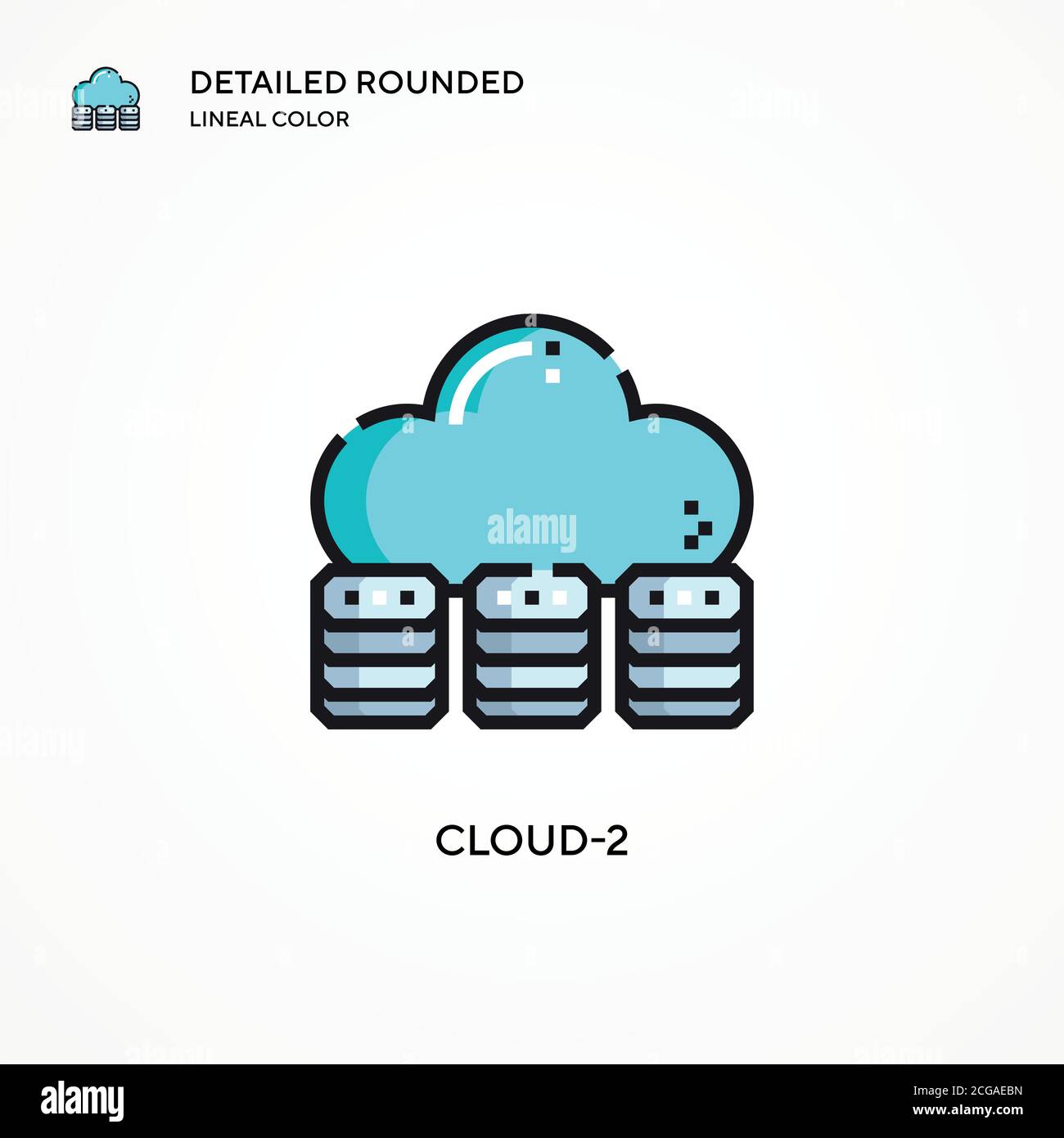 Cloud-2 vector icon. Modern vector illustration concepts. Easy to edit and customize. Stock Vector