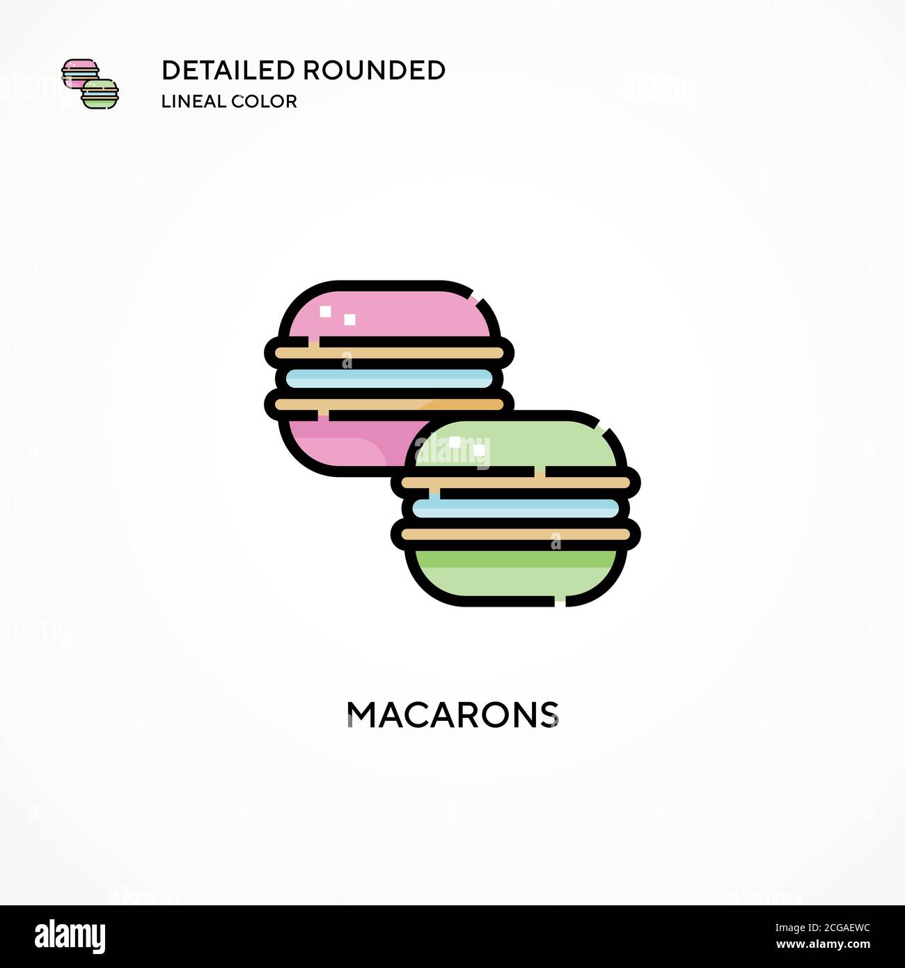 Macarons vector icon. Modern vector illustration concepts. Easy to edit ...