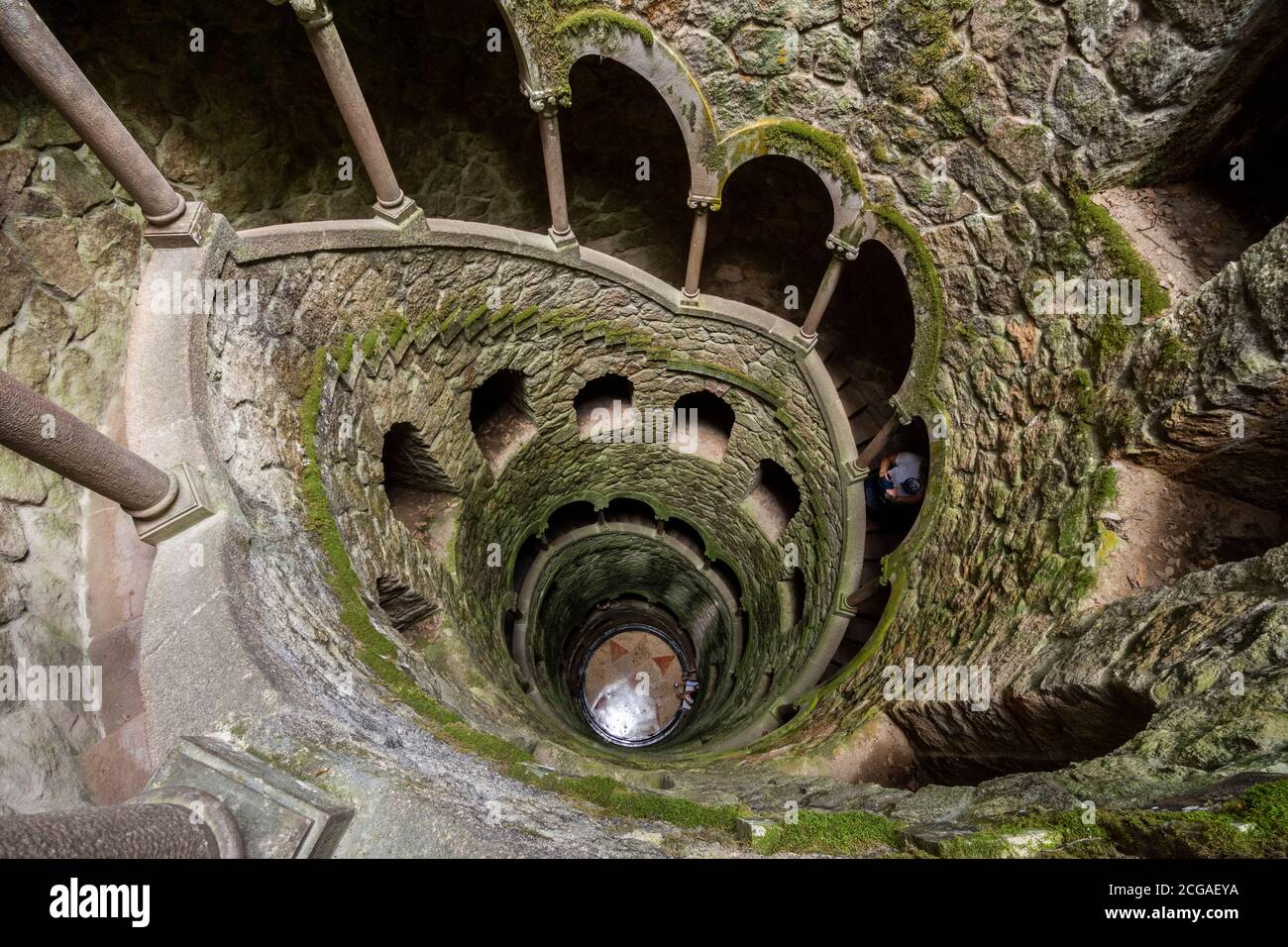 Beautiful view to old historic inverted tower in Quinta da Regaleira,  Sintra, near Lisbon, Portugal Stock Photo - Alamy