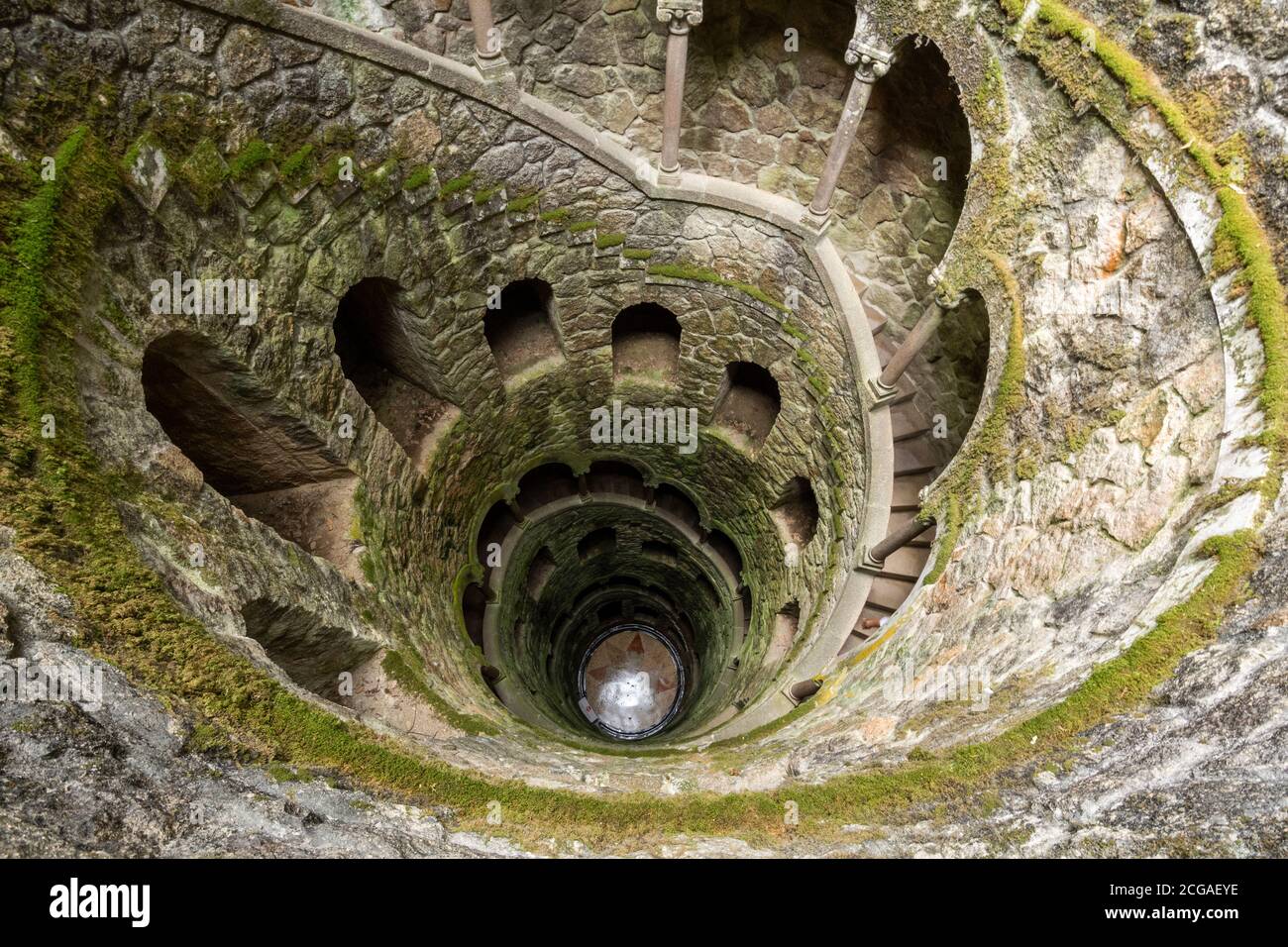 Beautiful view to old historic inverted tower in Quinta da Regaleira,  Sintra, near Lisbon, Portugal Stock Photo - Alamy