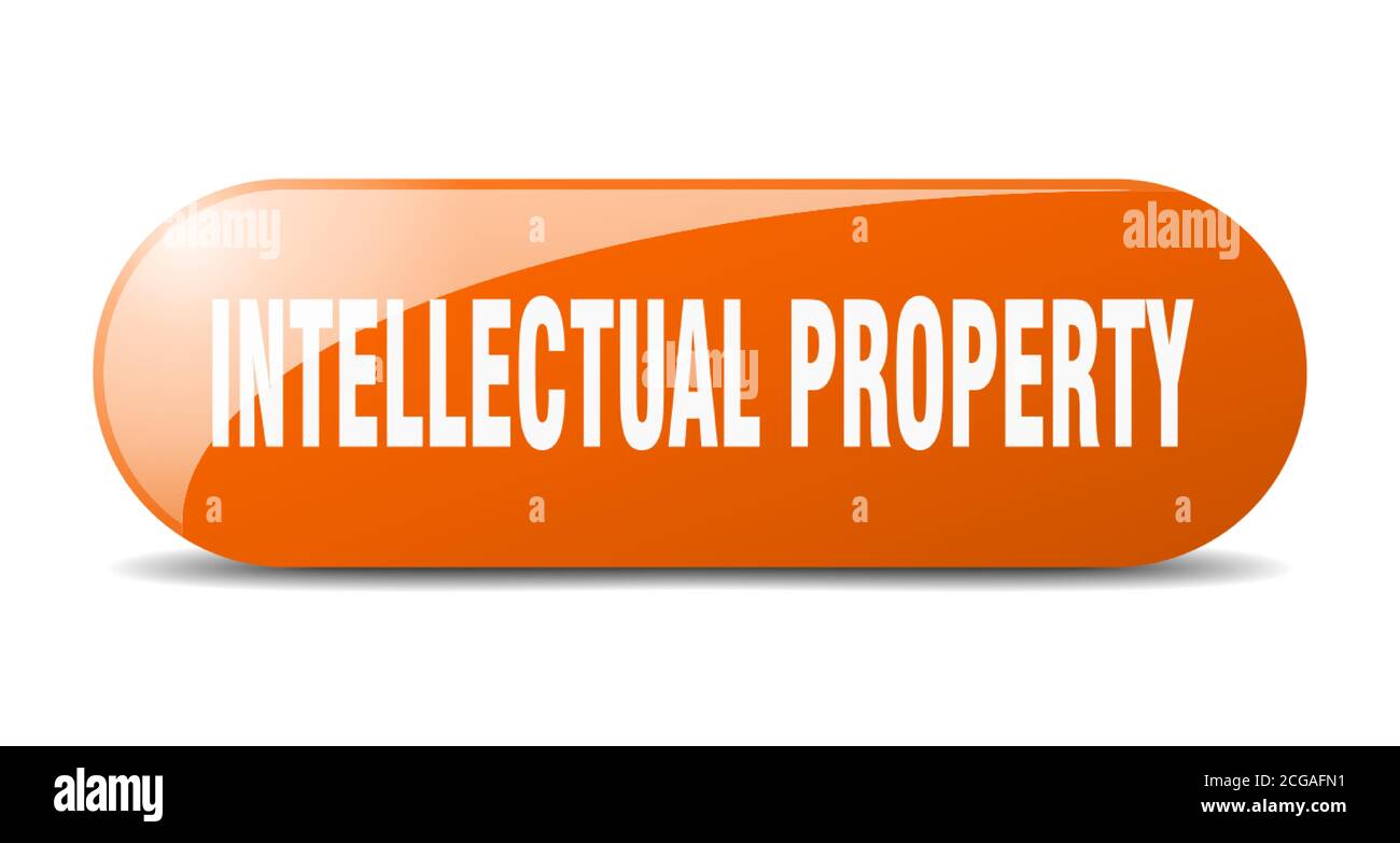 intellectual property button. rounded glass sign. sticker. banner Stock ...