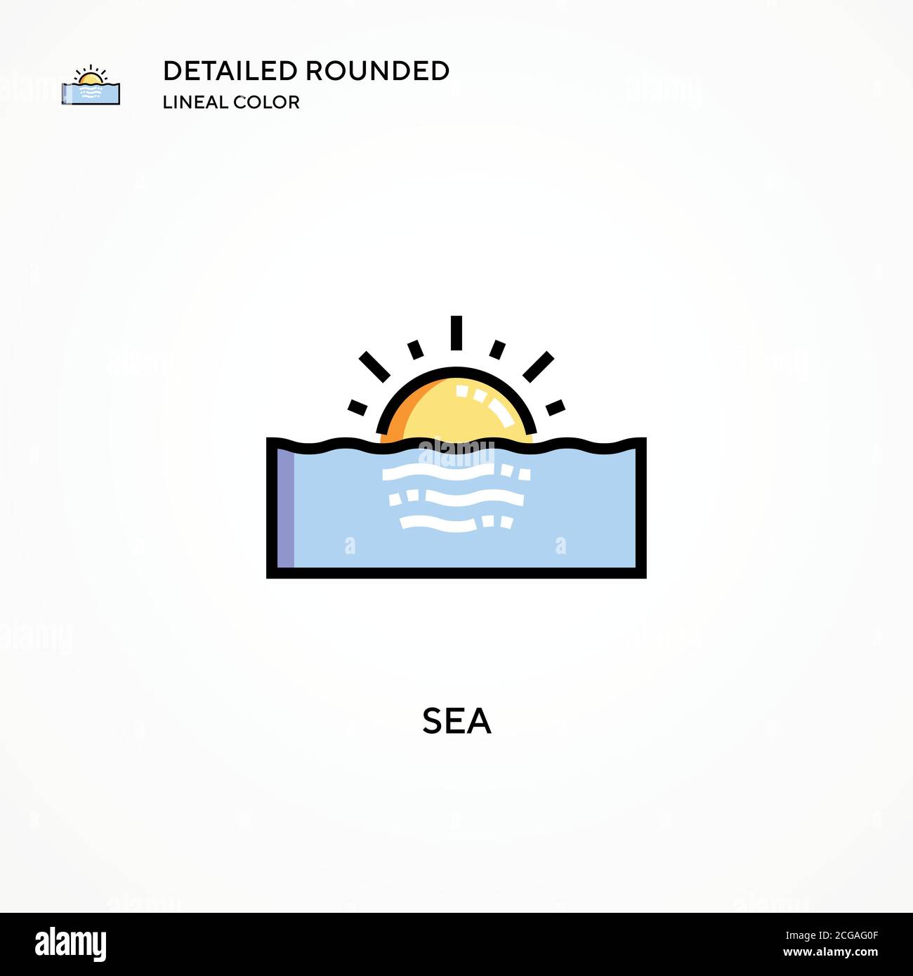 Sea vector icon. Modern vector illustration concepts. Easy to edit and ...