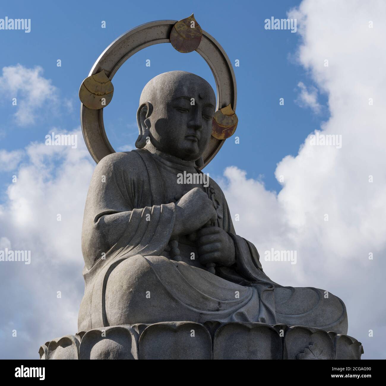 A statue of the Buddha at Bodaiji (or Bodaiji), a Soto Zen Buddhist temple on Osorezan (Mount