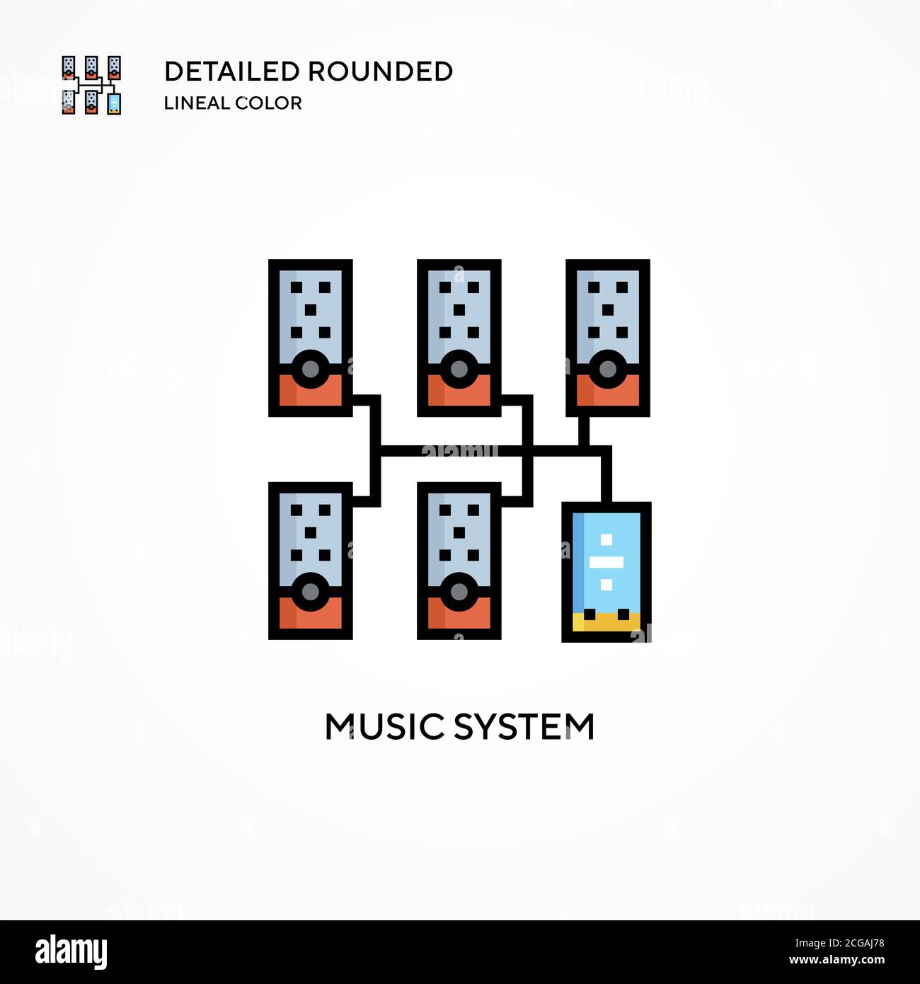 Music system vector icon. Modern vector illustration concepts. Easy to