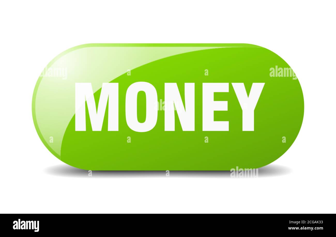money button. rounded glass sign. sticker. banner Stock Vector Image ...