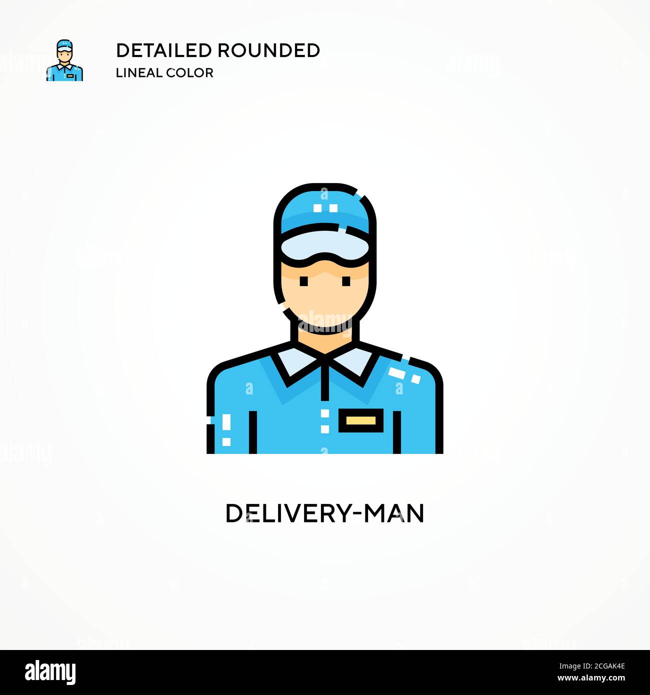 Delivery-man vector icon. Modern vector illustration concepts. Easy to ...