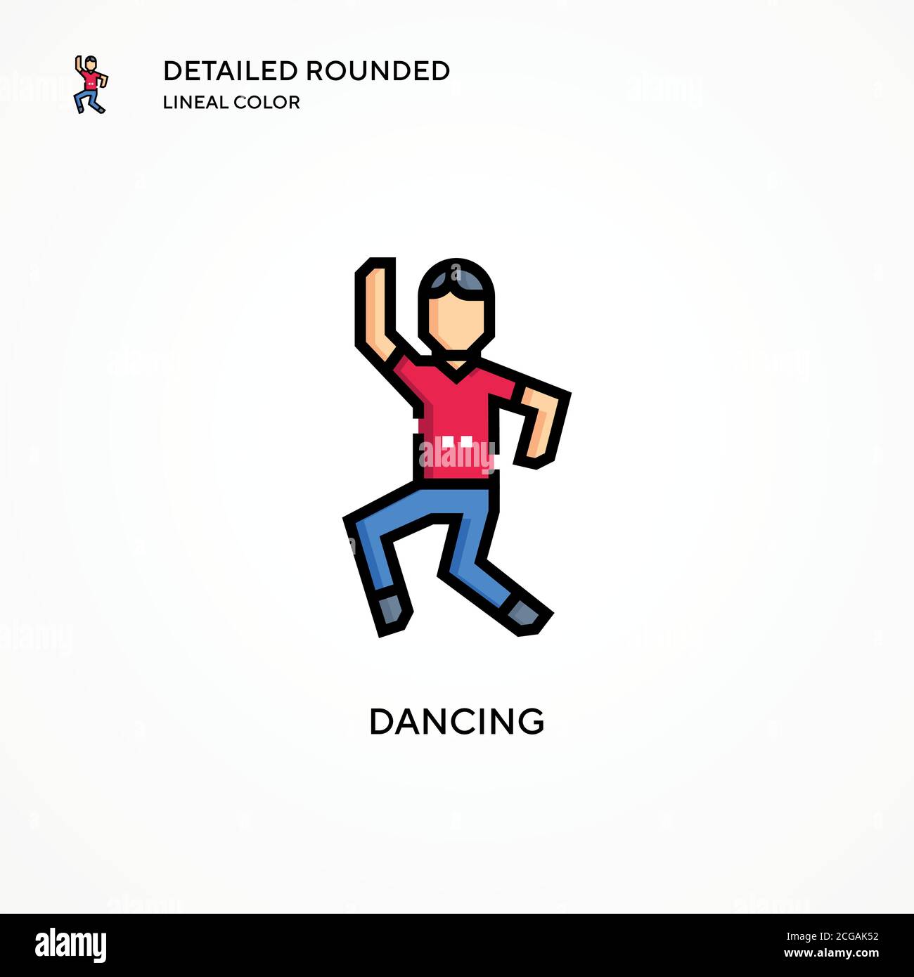 Dancing vector icon. Modern vector illustration concepts. Easy to edit ...