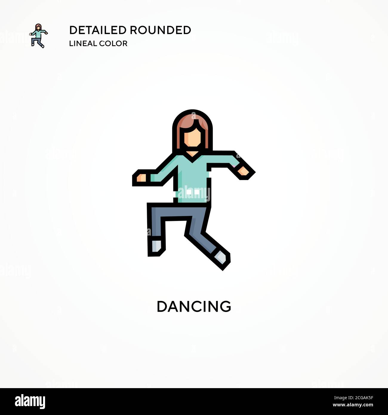 Dancing vector icon. Modern vector illustration concepts. Easy to edit ...