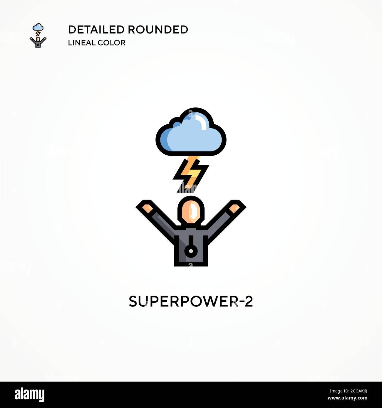 Superpower2 vector icon. Modern vector illustration concepts. Easy to