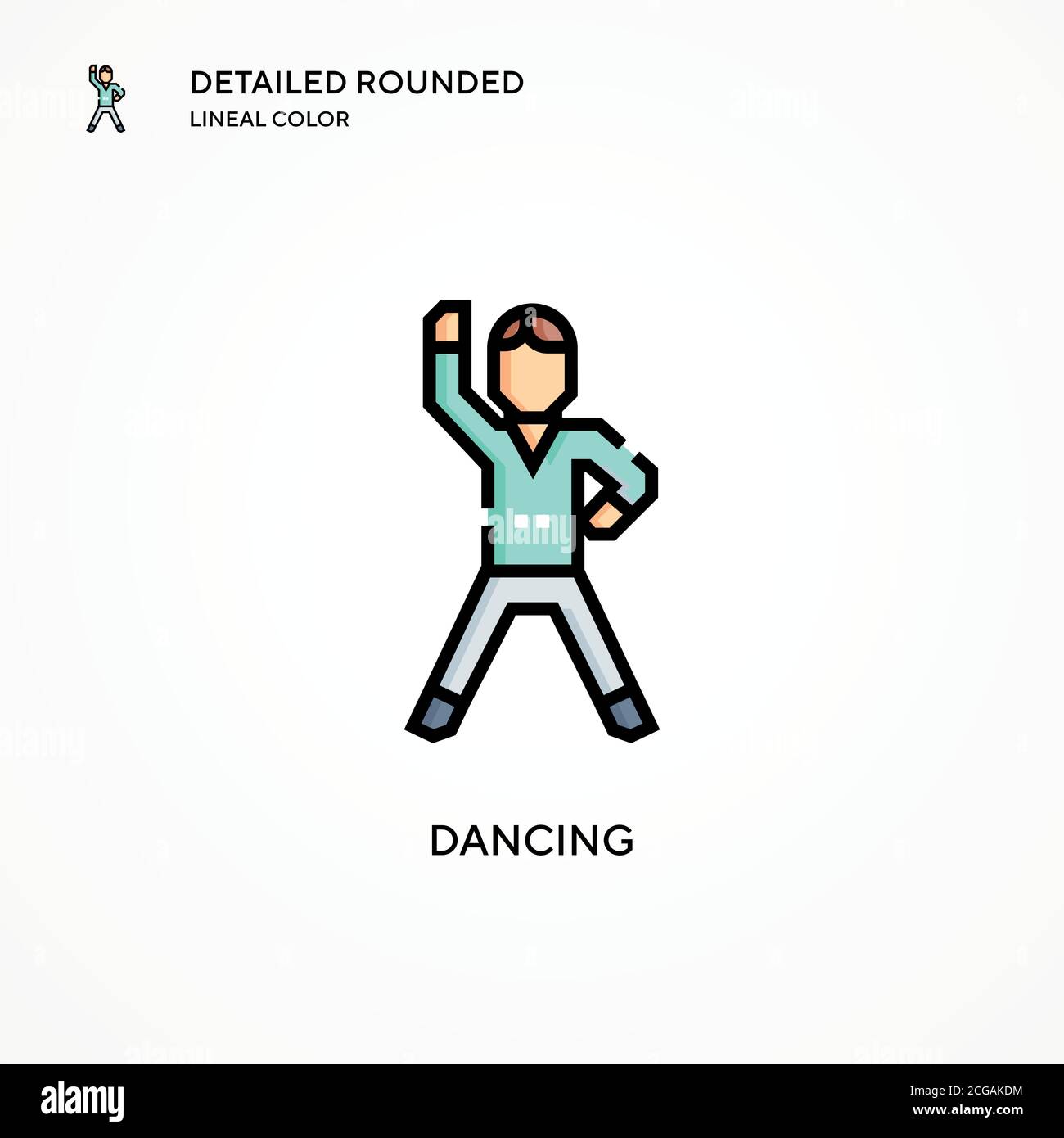 Dancing vector icon. Modern vector illustration concepts. Easy to edit ...