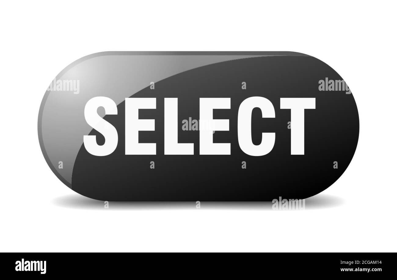 select button. rounded glass sign. sticker. banner Stock Vector Image ...