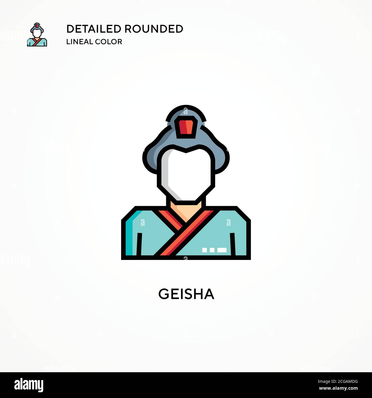 Geisha vector icon. Modern vector illustration concepts. Easy to edit ...