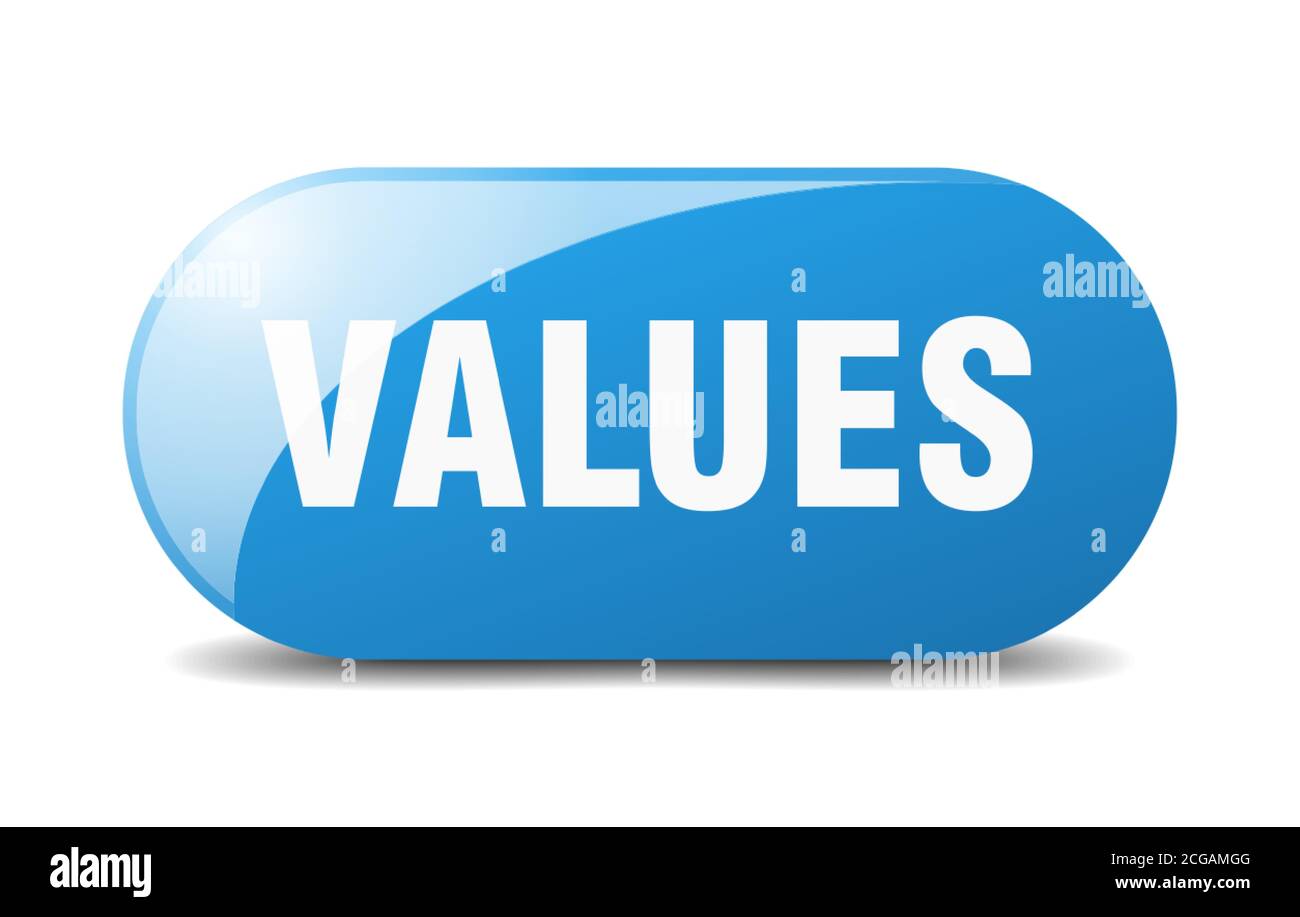 values button. rounded glass sign. sticker. banner Stock Vector Image
