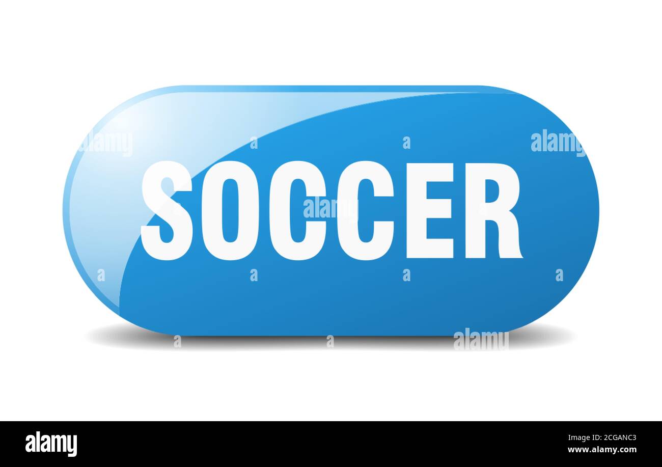 Soccer Button soccer button. rounded glass sign. sticker. banner Stock Vector Image ...