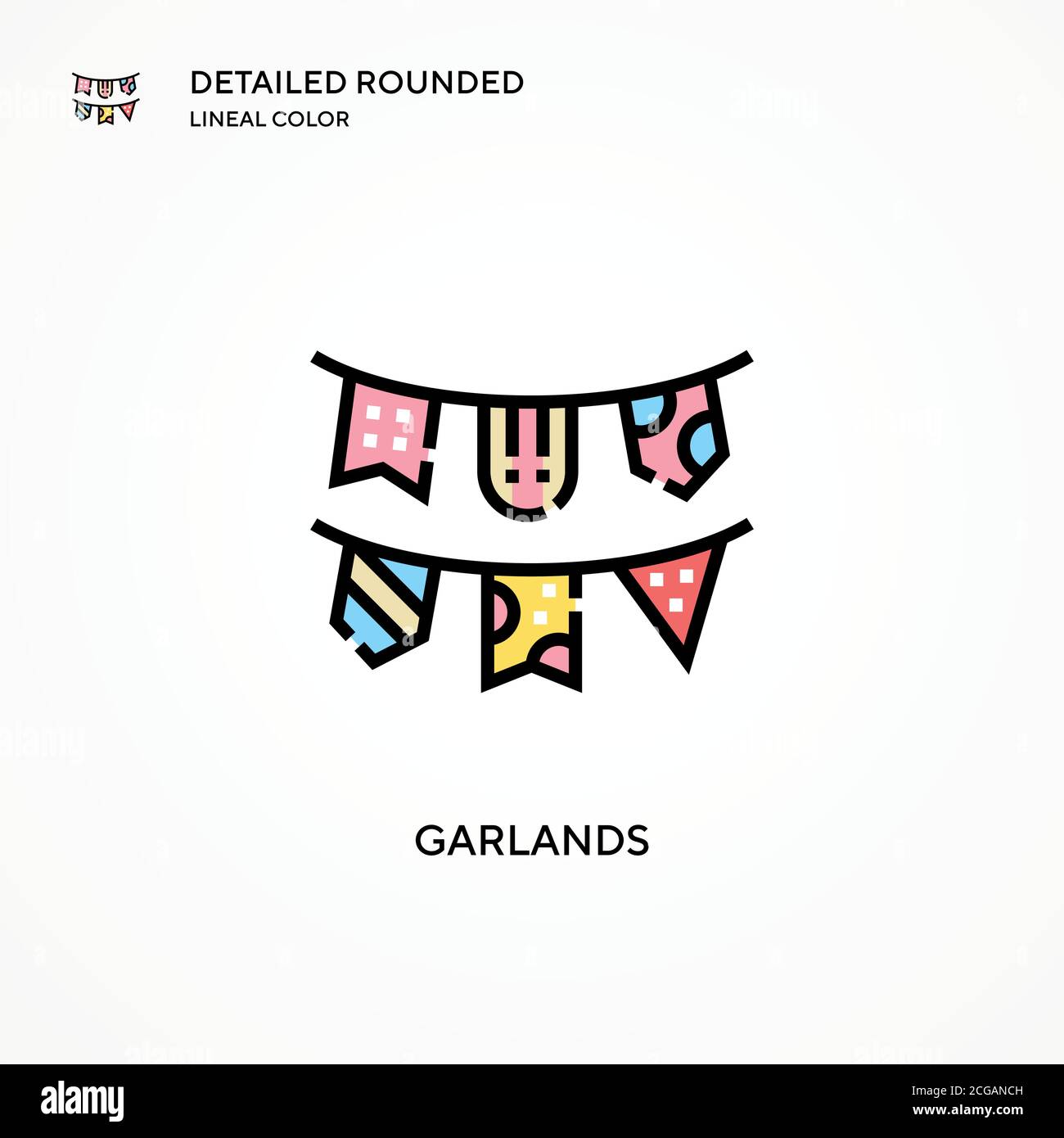 Garlands vector icon. Modern vector illustration concepts. Easy to edit ...