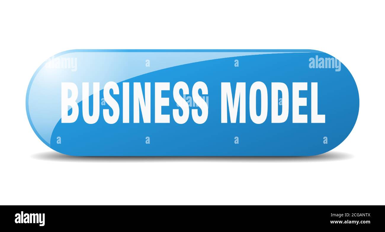 business model button. rounded glass sign. sticker. banner Stock Vector ...
