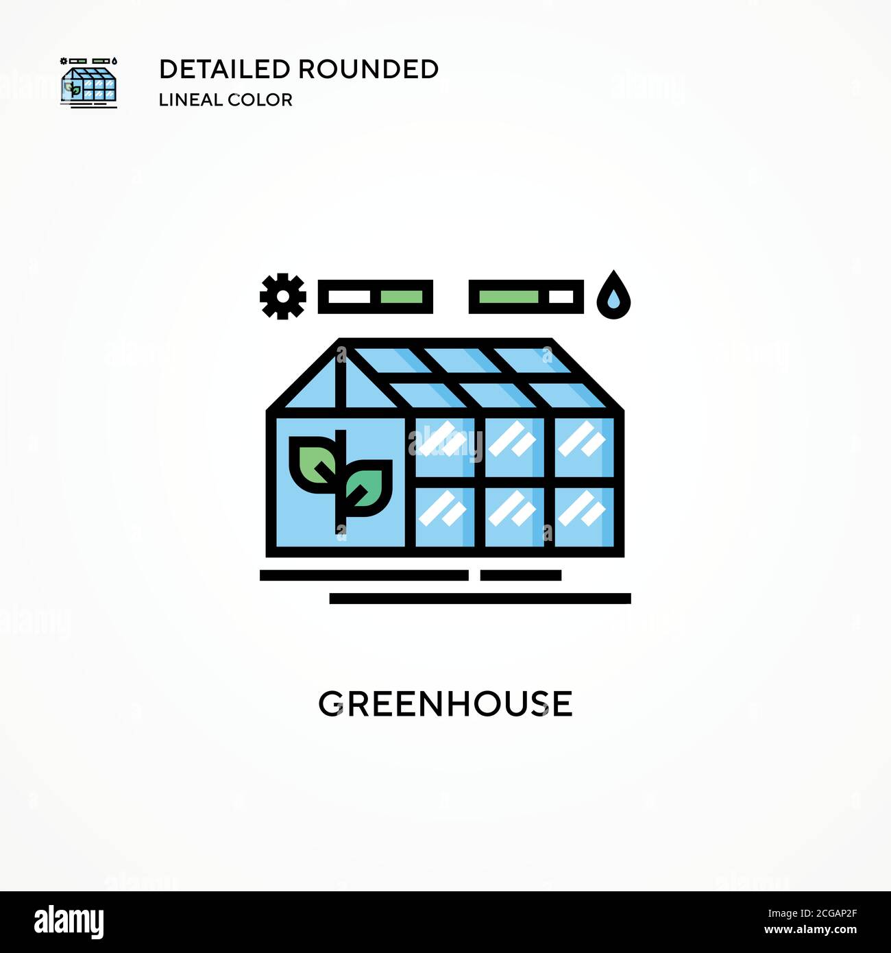 Simple Linear Greenhouse Logo. Concept Of Foliage, Roof, Conservatory,  Construction, Sun Energy, Botany, Cottage Template, Agronomy. Flat Style  Trend Modern Brand Graphic Design On White Background Royalty Free SVG,  Cliparts, Vectors, and