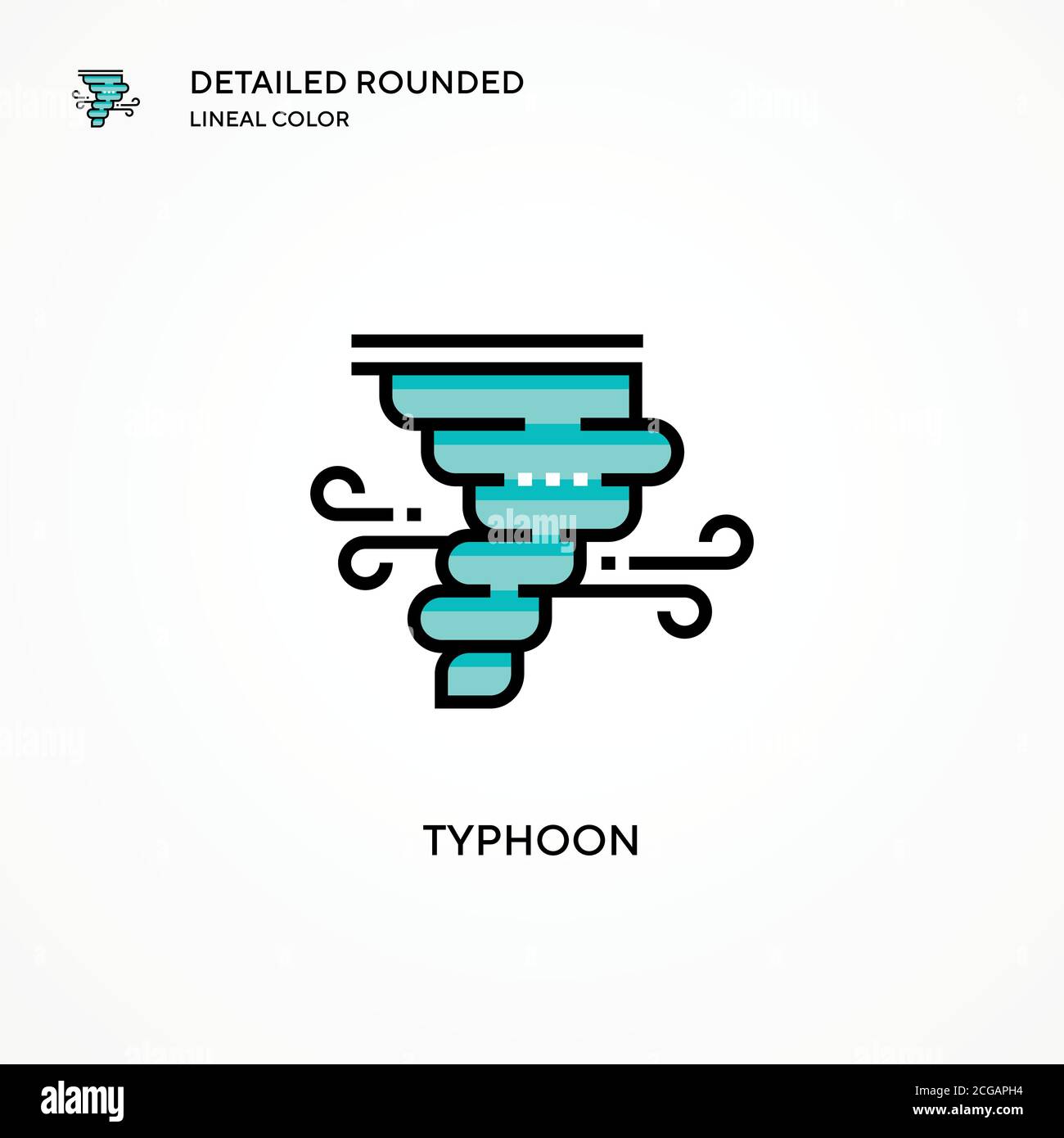 Typhoon vector icon. Modern vector illustration concepts. Easy to edit and customize. Stock Vector