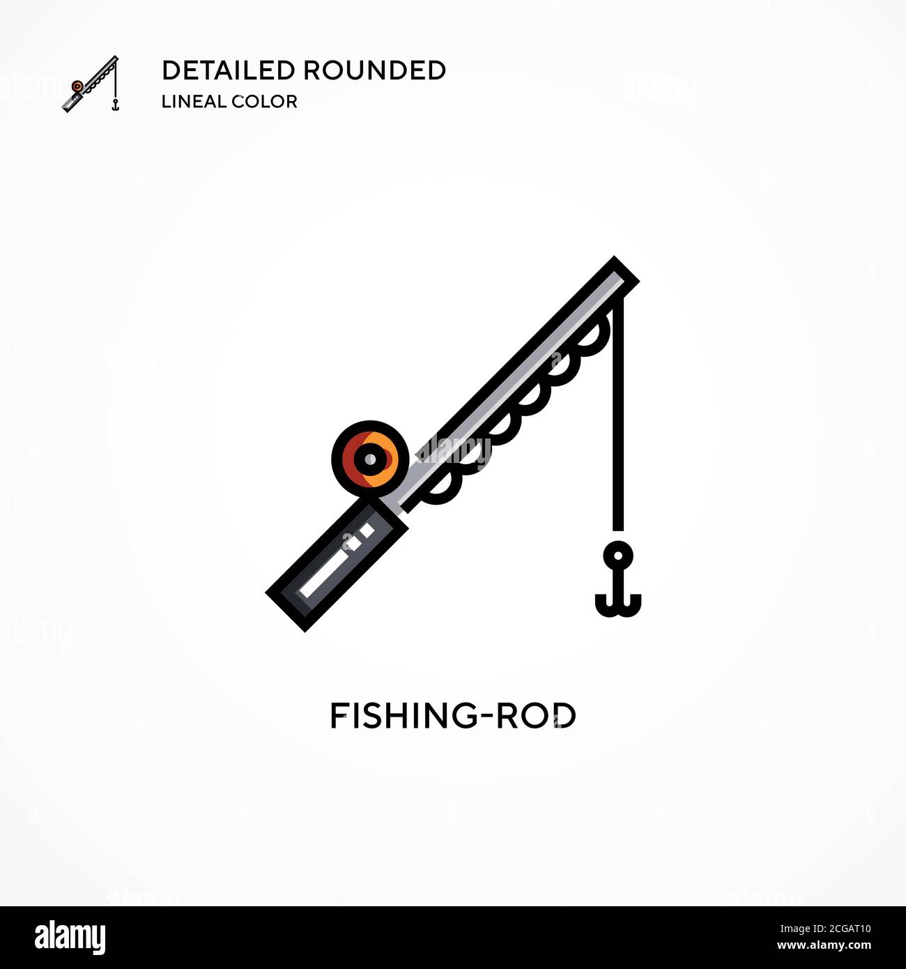 Fishing-rod vector icon. Modern vector illustration concepts. Easy to edit  and customize Stock Vector Image & Art - Alamy