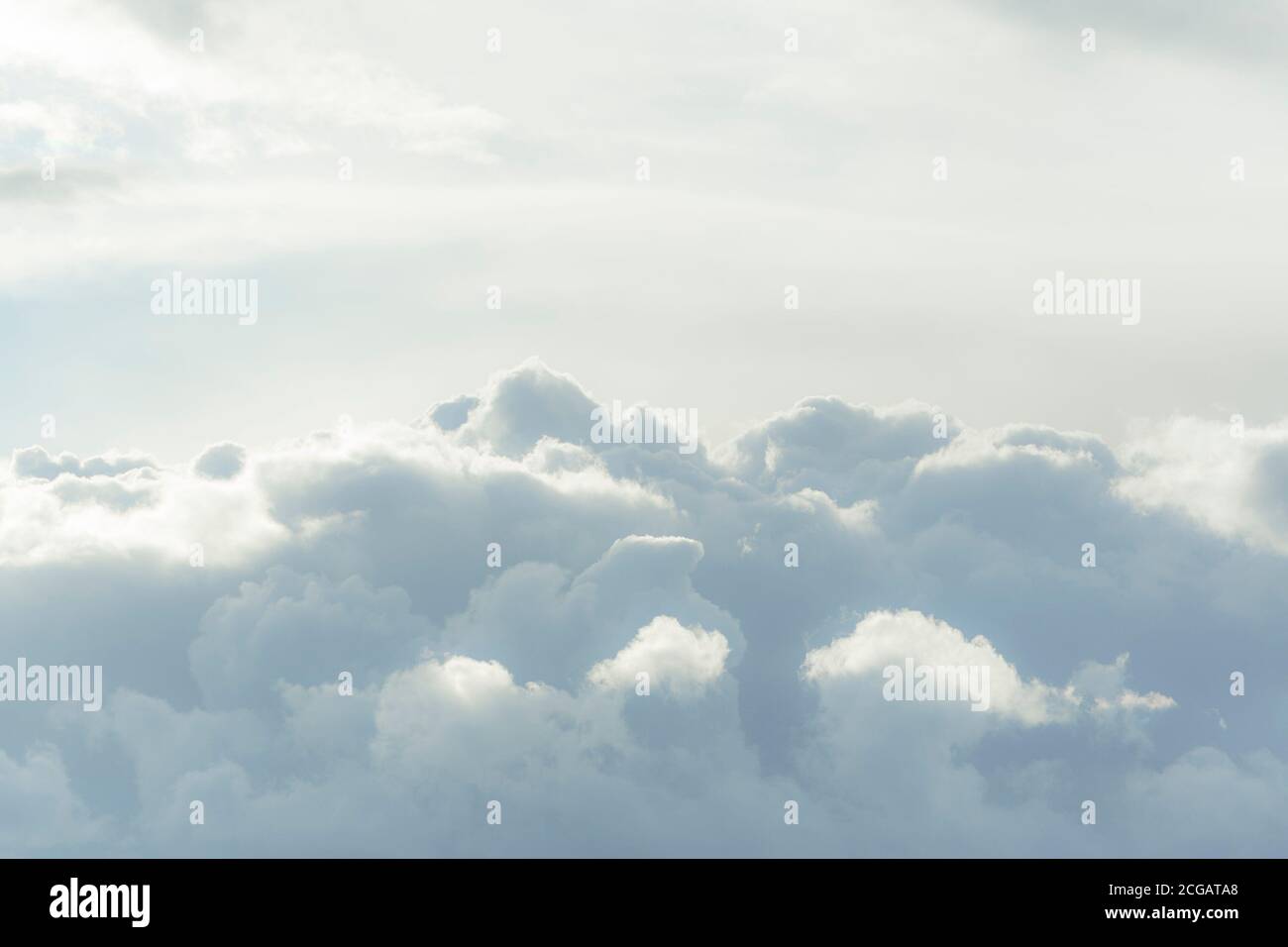 colorful dramatic sky with clouds. toned. above Stock Photo