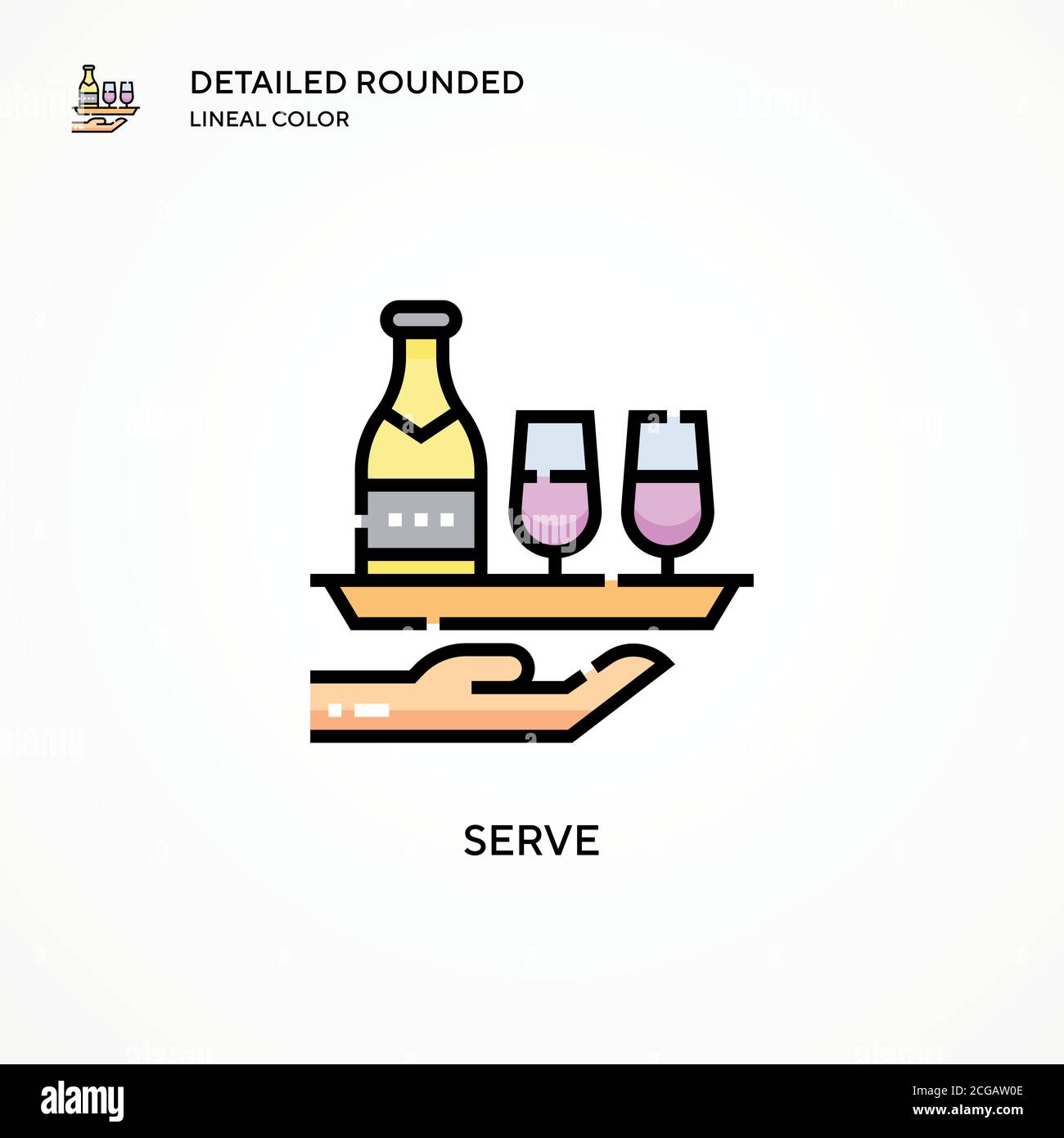 Serve vector icon. Modern vector illustration concepts. Easy to edit ...