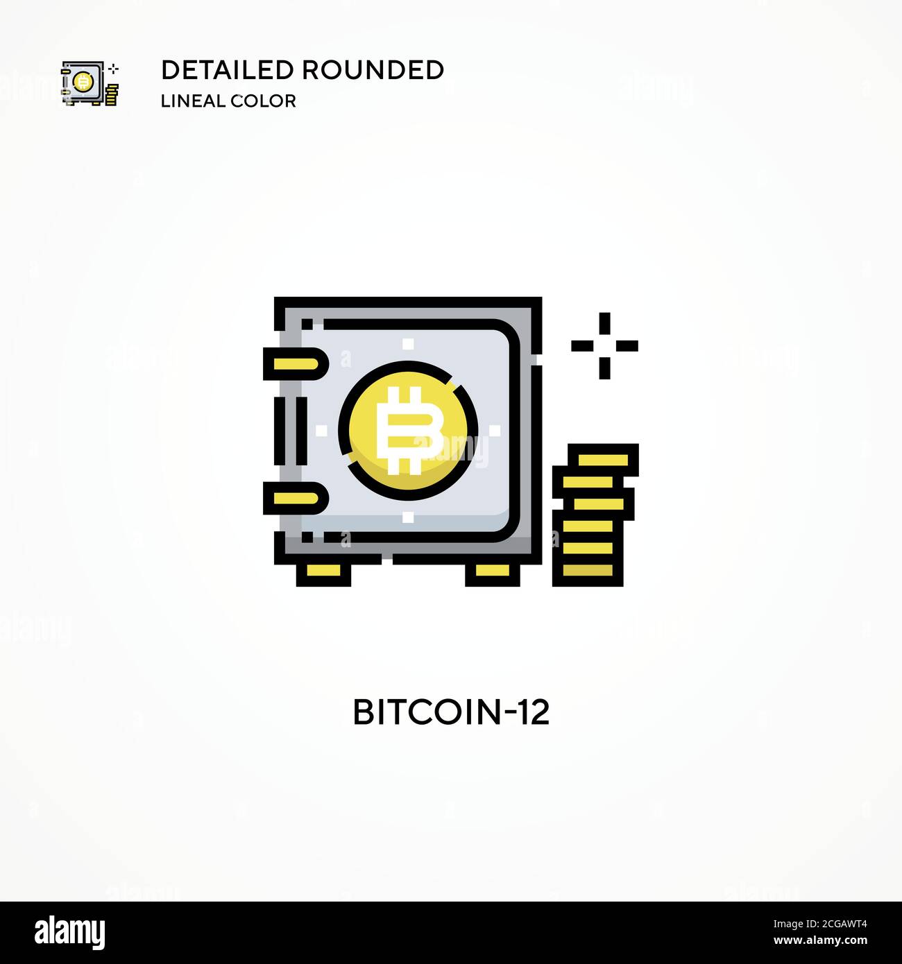 Bitcoin-12 vector icon. Modern vector illustration concepts. Easy to edit and customize. Stock Vector