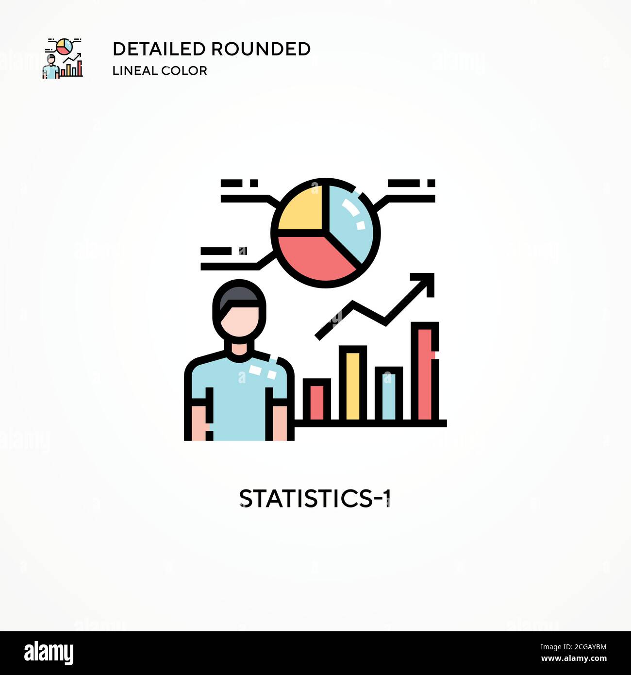 Statistics-1 vector icon. Modern vector illustration concepts. Easy to ...