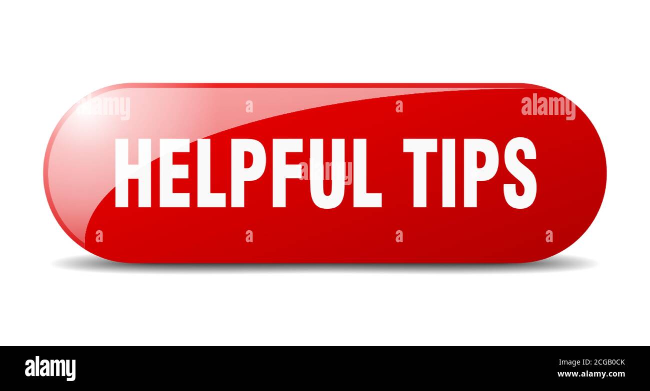 helpful tips button. rounded glass sign. sticker. banner Stock Vector