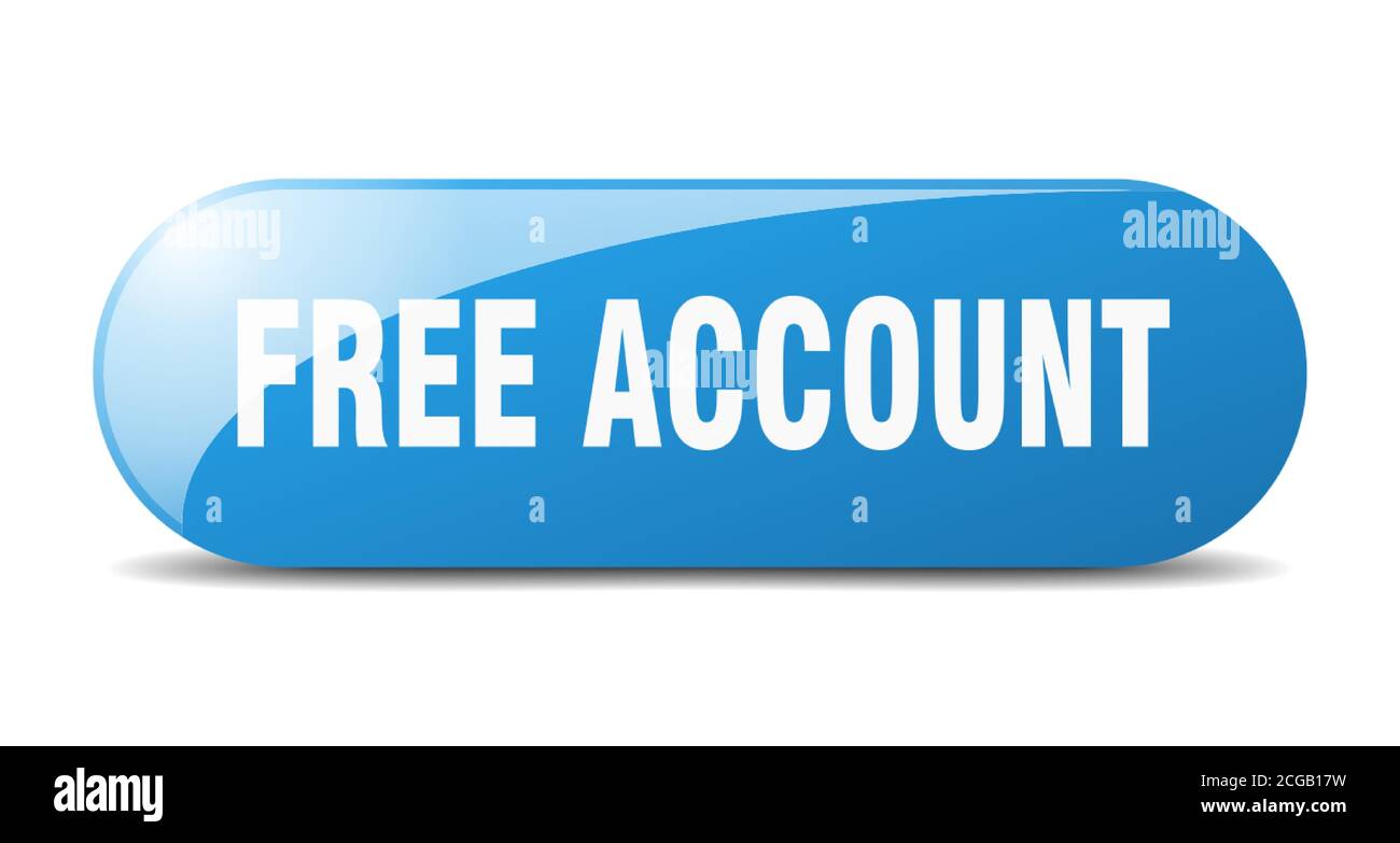 free account button. rounded glass sign. sticker. banner Stock Vector ...