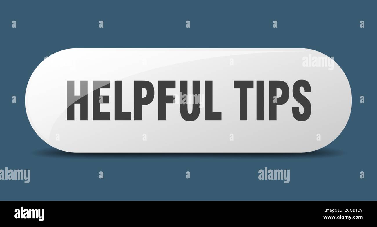 helpful tips button. rounded glass sign. sticker. banner Stock Vector