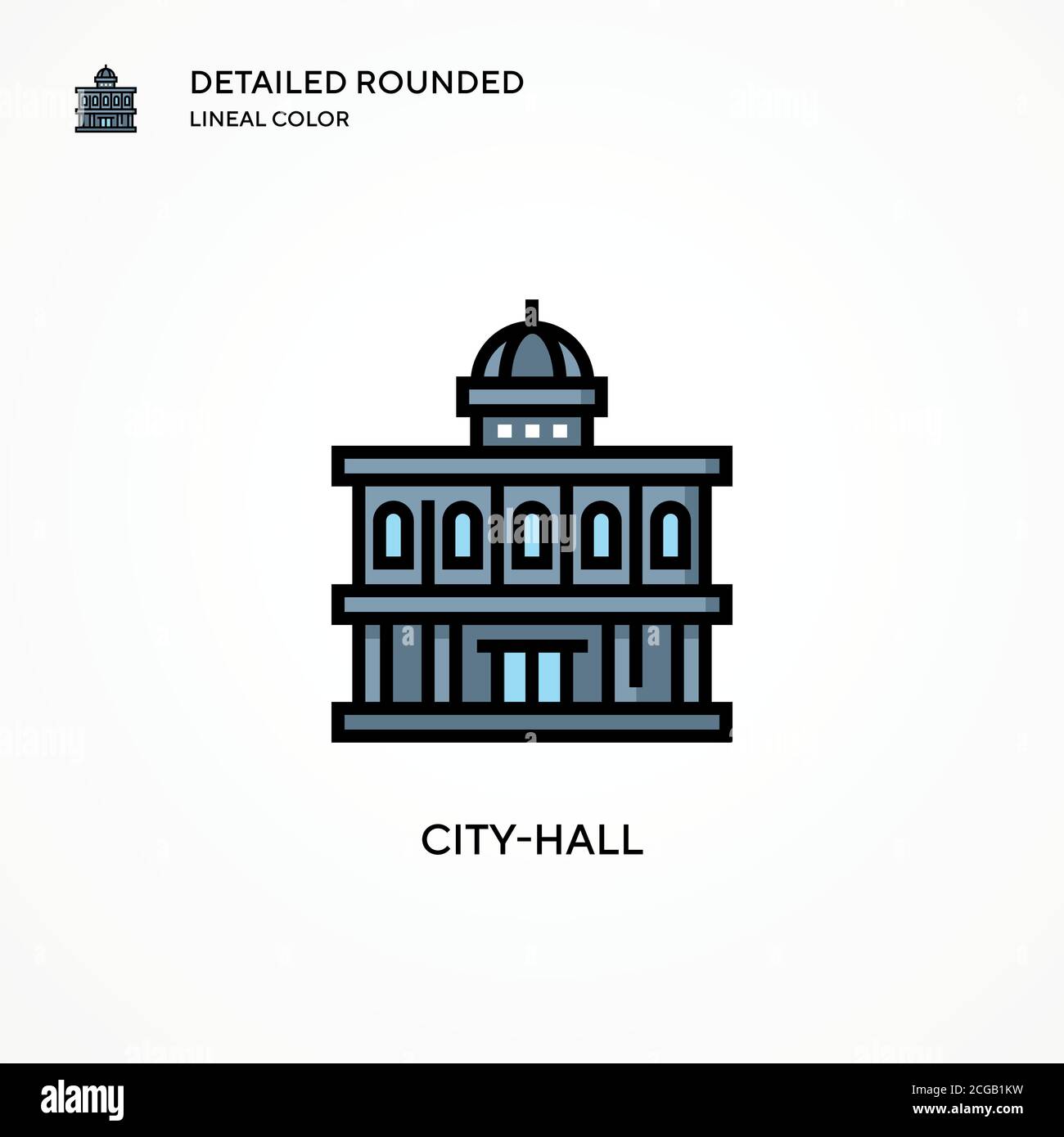 Cityhall vector icon. Modern vector illustration concepts. Easy to edit and customize Stock