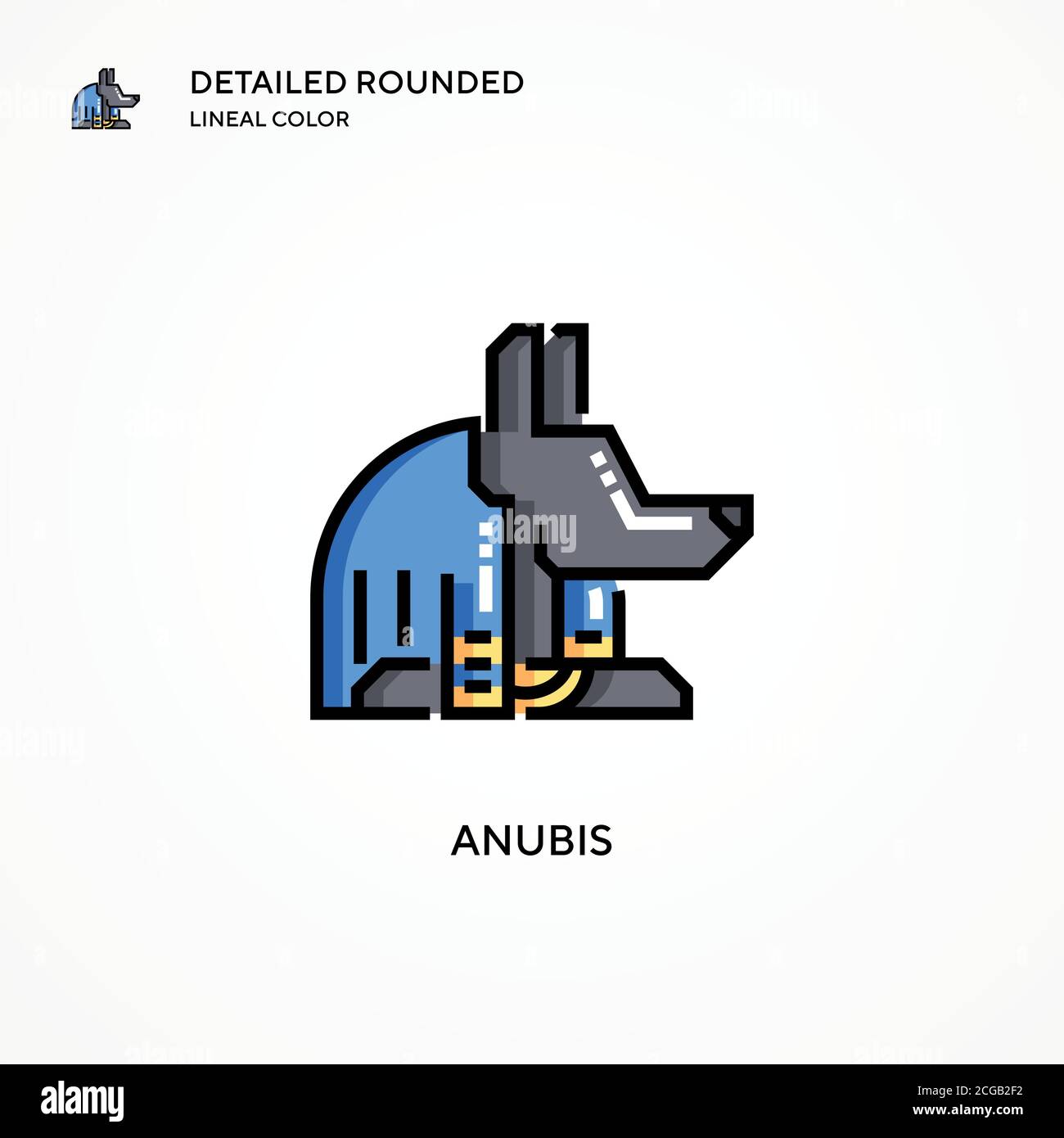 Anubis vector icon. Modern vector illustration concepts. Easy to edit and customize. Stock Vector