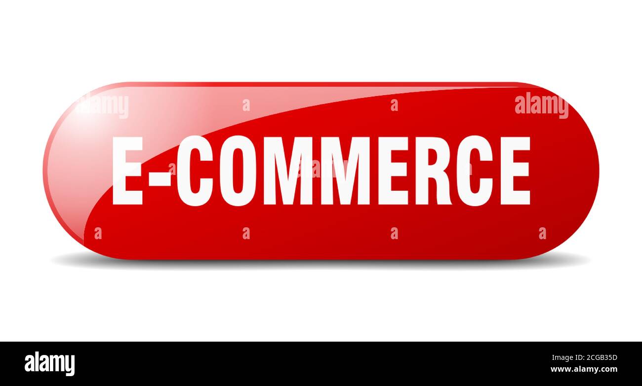 e-commerce button. rounded glass sign. sticker. banner Stock Vector ...