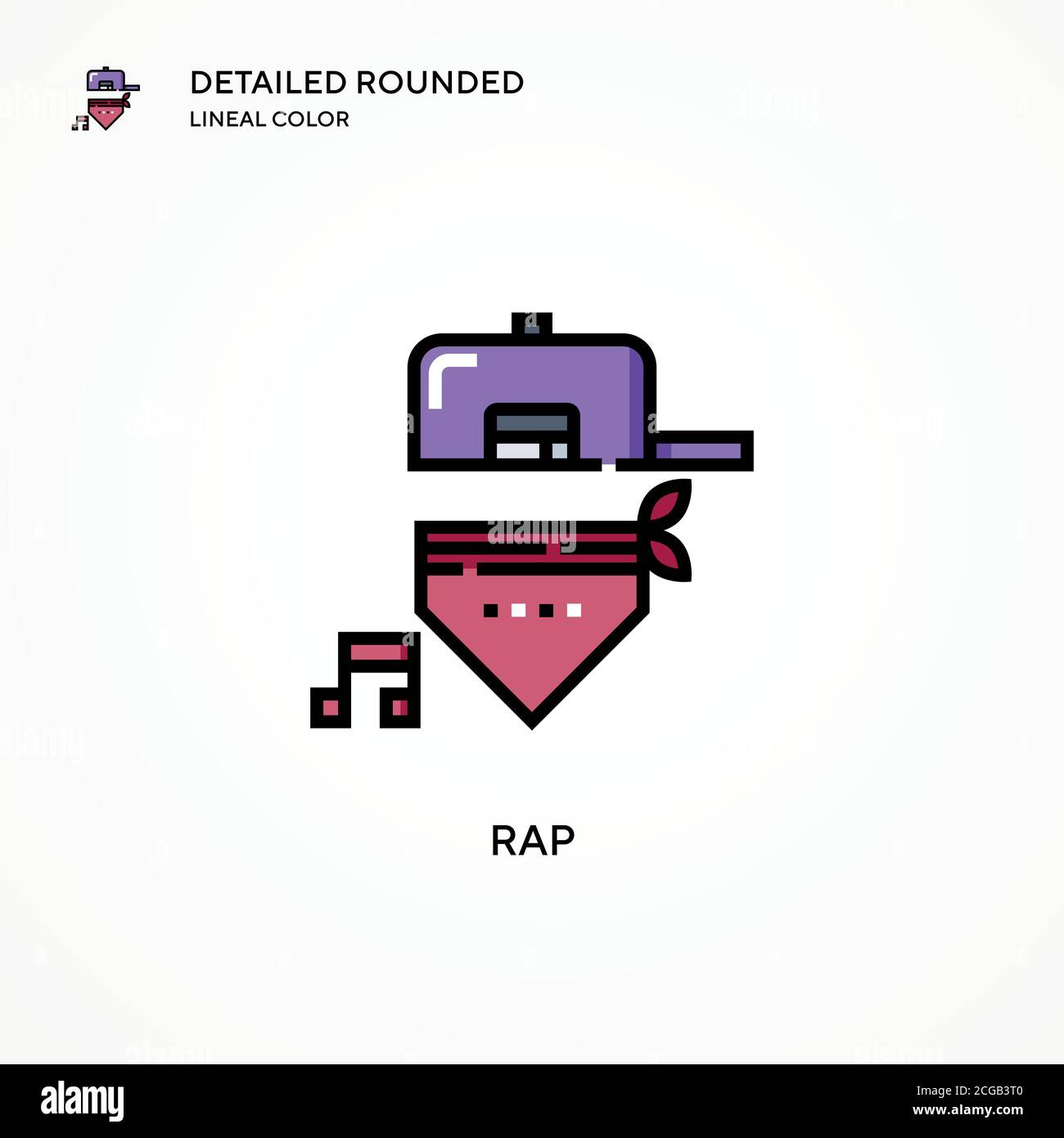 Rap vector icon. Modern vector illustration concepts. Easy to edit and customize. Stock Vector