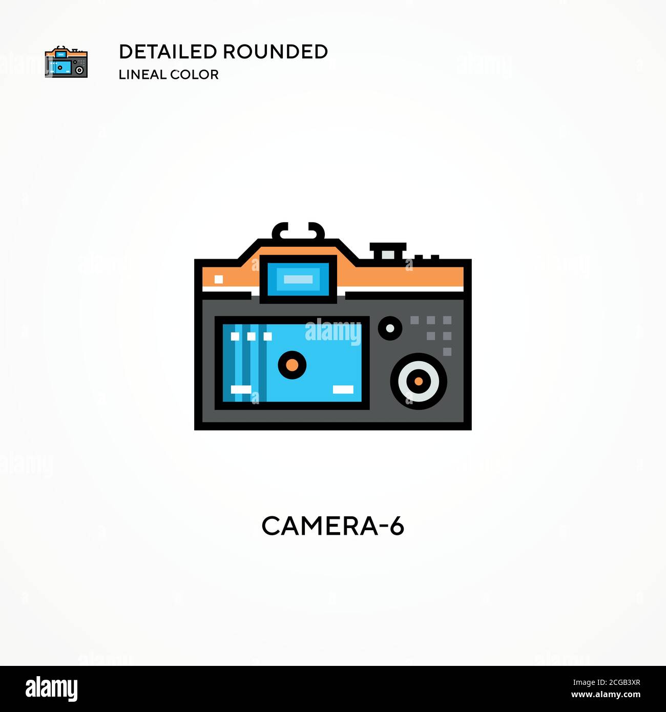 Camera-6 vector icon. Modern vector illustration concepts. Easy to edit and customize. Stock Vector