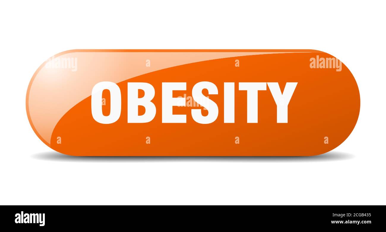 obesity button. rounded glass sign. sticker. banner Stock Vector Image ...