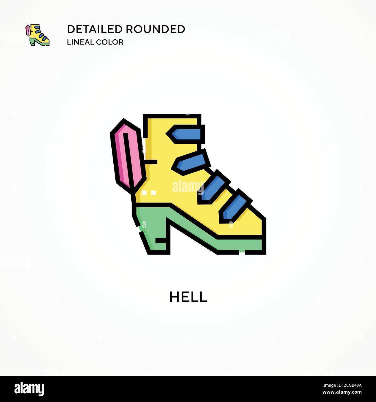 Hell vector icon. Modern vector illustration concepts. Easy to edit and customize. Stock Vector