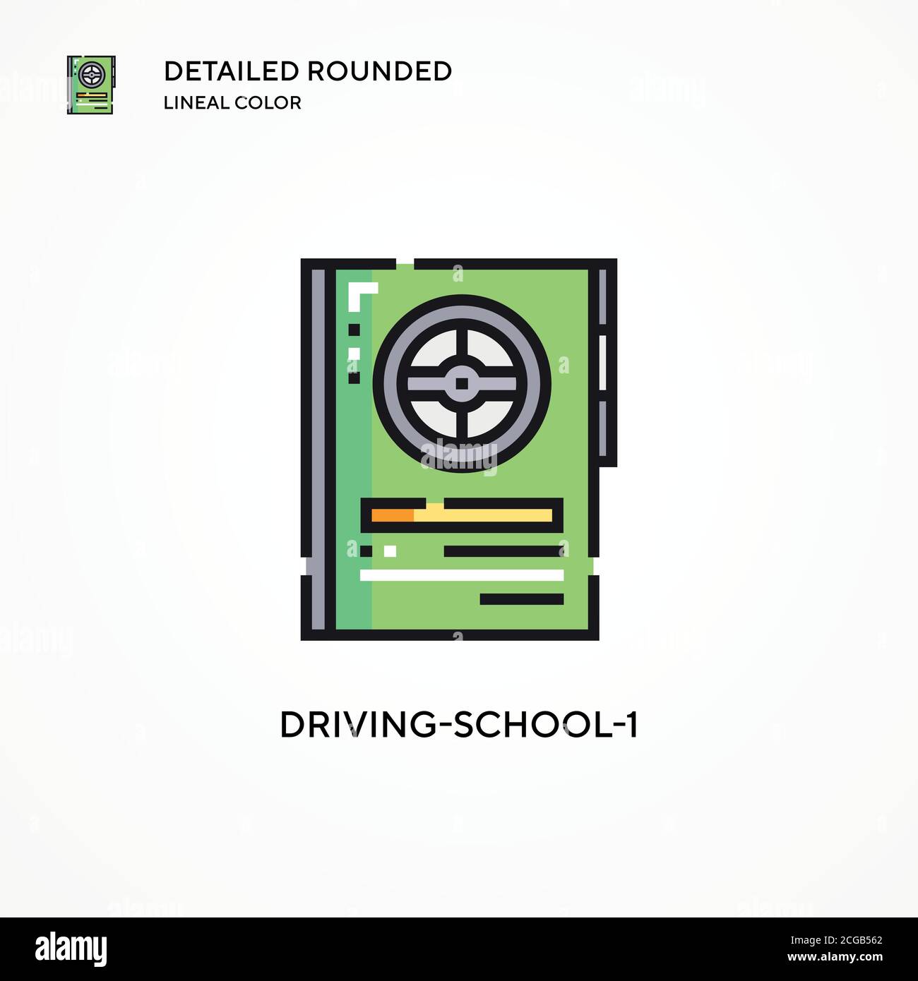 Driving-school-1 vector icon. Modern vector illustration concepts. Easy to edit and customize. Stock Vector