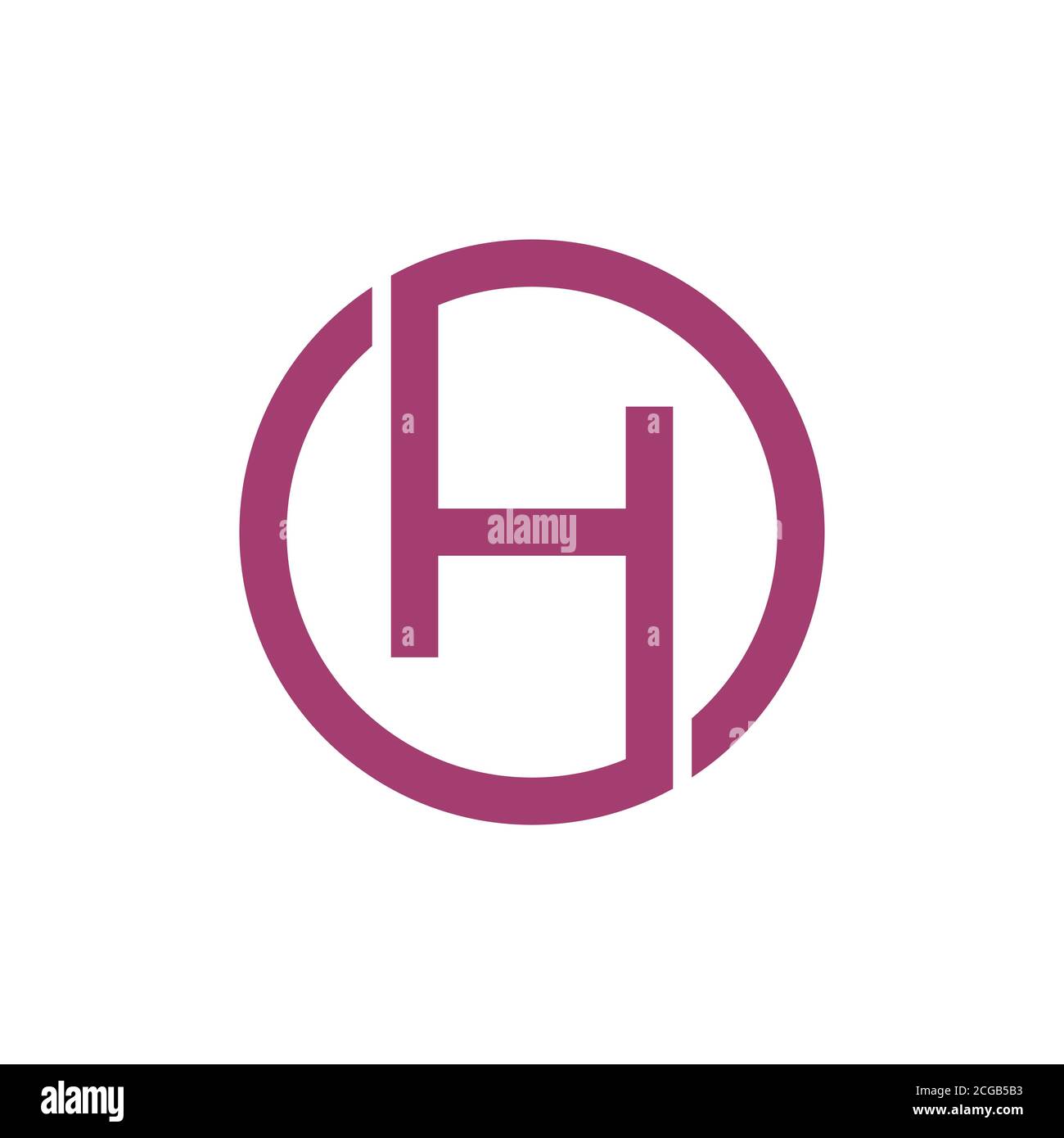 letter h circle geometric line logo vector Stock Vector Image & Art Alamy