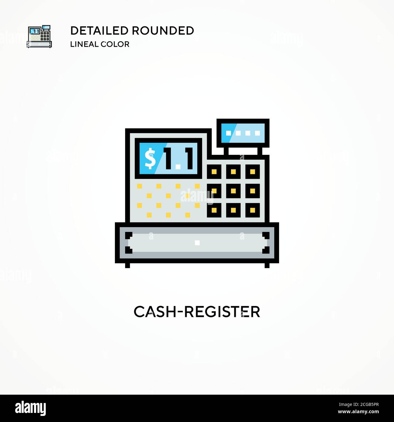 Cash-register vector icon. Modern vector illustration concepts. Easy to ...