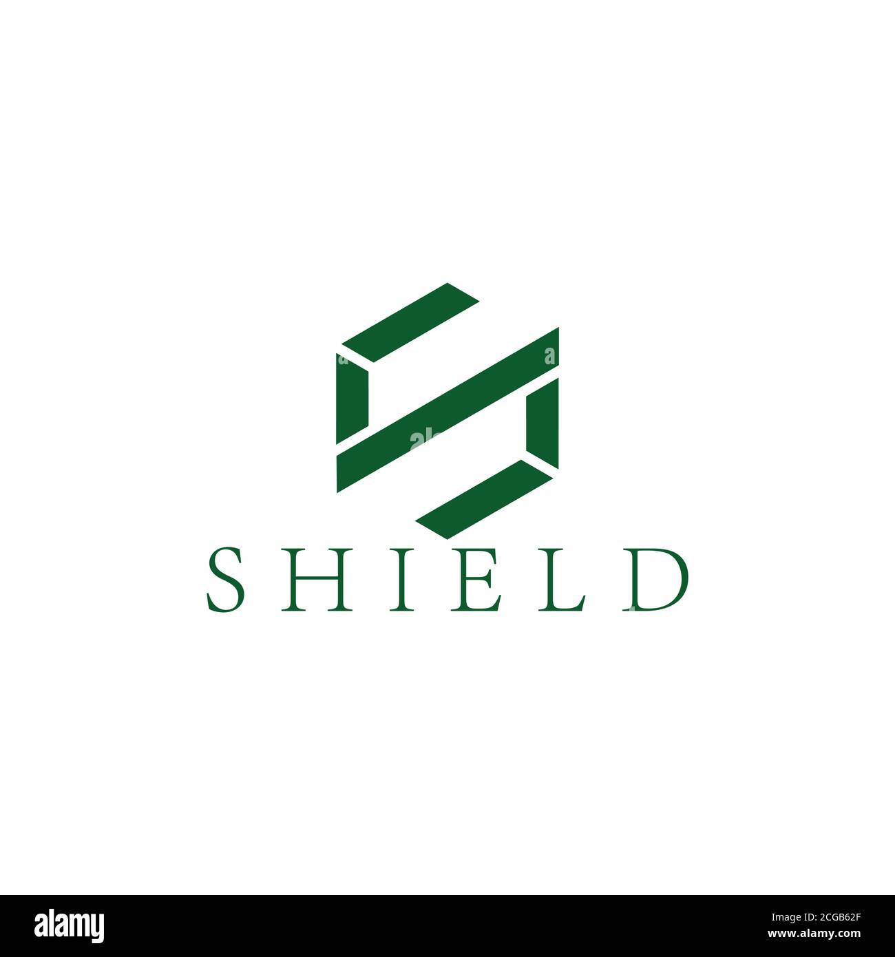 letter s shield geometric logo vector Stock Vector