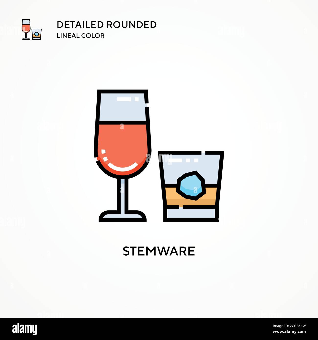 Stemware vector icon. Modern vector illustration concepts. Easy to edit ...